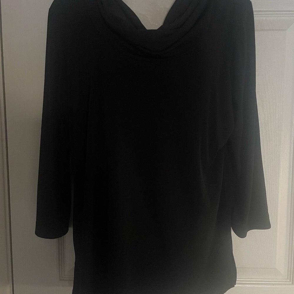 Chico's Black Cowl Neck Blouse